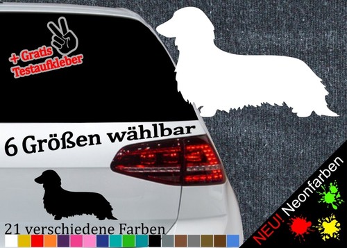 Langhaardackel aufkleber - langhaardackel,