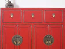 chinesische Kommode 25 cm Tief Orientalisch/Asiatisch rot #M-KOM-A69R