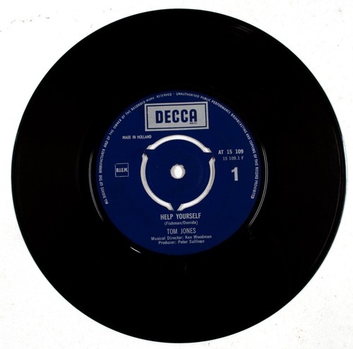 Tom jones decca single - tom,