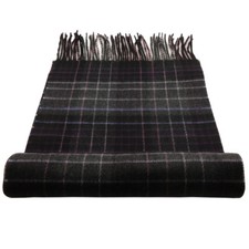 Feiner Designer Schal lila magenta rosa anthrazit schwarz grau kariert- Cashmink