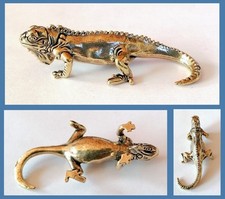 Messing Leguan Echse Reptilie