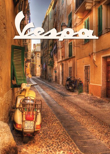 Vespa scooter poster - a2,