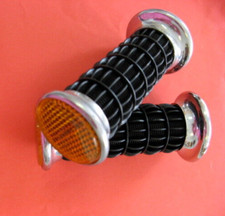 Griffe Lenkergriffe mit Reflektor Moped Mofa Mokick 24 mm Made in Italy Vintage