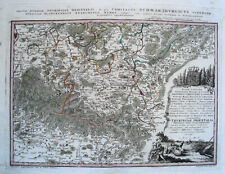 Thüringen Arnstadt Saalfeld Kahla  Kupferstich Landkarte Homann Erben 1747 B