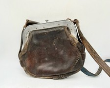 Vintage Original Leder Schaffnertasche F. Erlach & Cie Mittweida Gebrauchsspuren