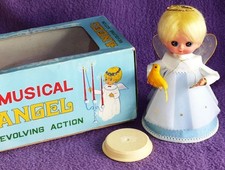 Musik-Engel Spieluhr 50er Jahre Japan Sankyo Roman Kogei in OVP, Fuß defekt