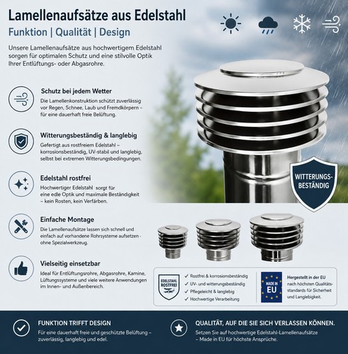 Lamellenhaube lamellenaufsatz - lamellenhaube,