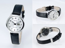 Damen Funk Armbanduhr Junghans-Uhrwerk Funkuhr Armbanduhr Leder Uhr 964.4707.79