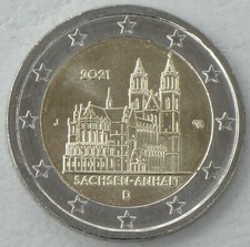 2 Euro Gedenkmünze Deutschland J 2021 Sachsen-Anhalt / Magdeburger Dom unz.