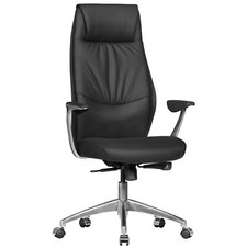 FineBuy Bürostuhl Echtleder