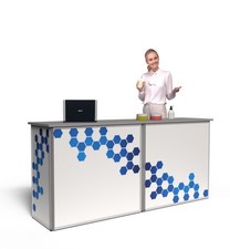 Messestand Messetheke Werbetheke,  200x90x50 cm