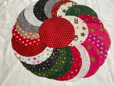 22 Weihnachtliche Stoffdeckchen/Hauben Mix für Marmeladengläser Gläser Deckchen