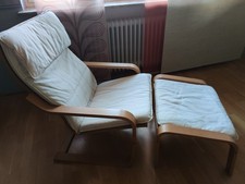 IKEA Poäng Sessel mit Hocker