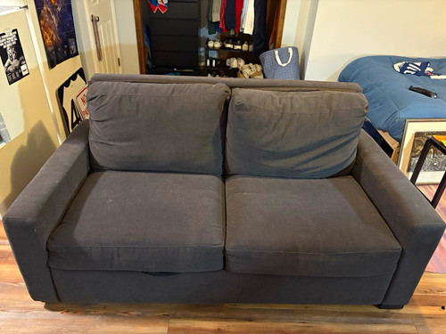 Lightly used gray - lightly, sofa