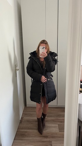 Zara daunenmantel schwarz - xs,