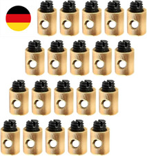 20 Stück Bowdenzug Nippel, 5x6mm Ersatz Motorrad Lötfrei Gaszug Schraubnippel Zu