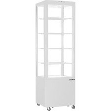 SARO Kühlvitrine 235 Liter, Modell SVEN weiß Kuchenvitrine, Standgerät, 4 Ros...