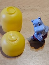 Seltene Ü-Ei-Figur "Sauna Sepp" mit milchiger Flasche – Happy Hippos  - 1990