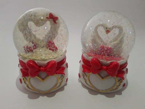 Schneekugel hochzeit herz - schneekugel,