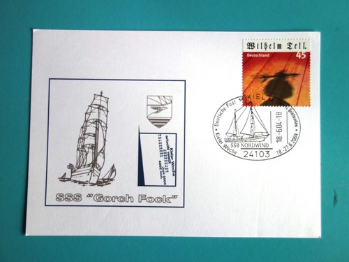 Postkarte mit schiffsstempel - postkarte,