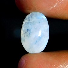 Weißer Regenbogen Mondstein Oval Cabochon Natur 16x11x06mm Lose Edelstein...