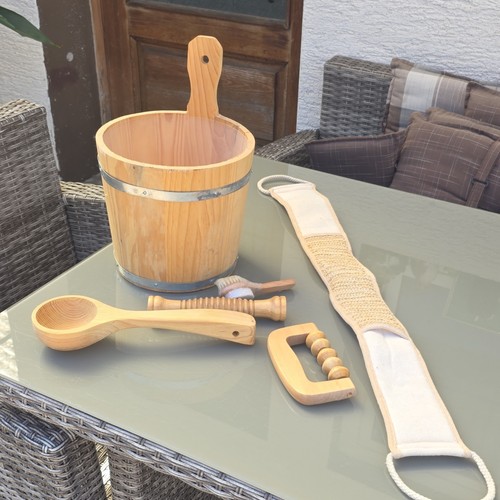 Sauna set tlg - 6-tlg., natur