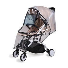 Regenschutz Kinderwagen Buggy Bequemes Zugangsfenster  Schwarz