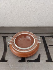 Aschenbecher Holz Glas Vintage