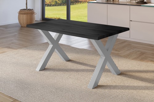 Esstisch baumkante holz optik - esstisch,