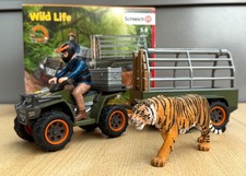 Schleich Wild Life Jungle 42351 Quad, Ranger, Tiger, Anhänger, OVP wie neu