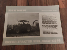 Original Prospekt Eicher 3133 Wotan Allrad Traktor Schlepper