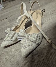 Weiß Creme Pumps Größe 41