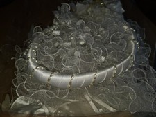 Brautschleier Stirnband Haargesteck Hochzeit Kommunion WEISE Creation De Luxe