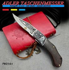 ADLER Taschenmesser FB3101| Jagdmesser Camping Messer Gürtelmesser Fahrtenmesser