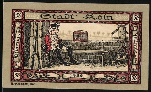 Notgeld köln 1922 50 - notgeld, köln,