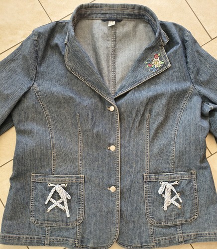 Jeansjacke blazer mit - ,