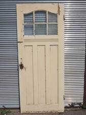 Zimmertür Jugendstil Lichtausschnitt Glas Sprossen DIN. rechts / H219 B92 S3,5