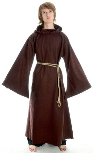 Braune mittelalter mönchsrobe - mittelalter,