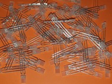 100x LED rechteckig rot/gelb