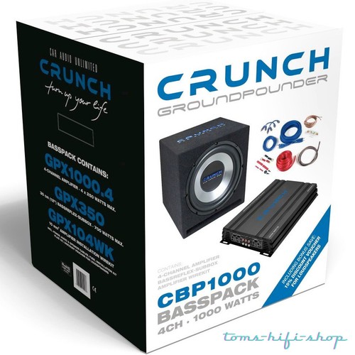Crunch cbp 1000 watt bass - cbp-1000, set