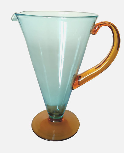 Blue blown glass - blown,