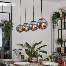 Hänge Pendel Leuchten Lampen Rauchglas Ess Wohn Schlaf Zimmer Raum Beleuchtung
