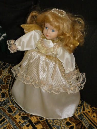 Vintage porzellan engel puppe - vintage,