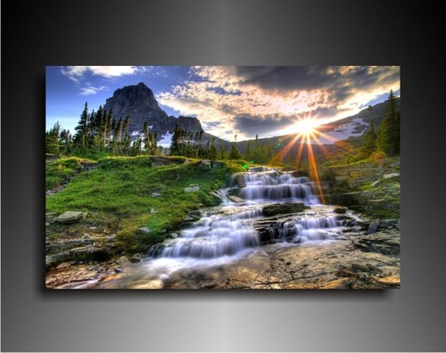 Leinwand bild wasserfall - leinwand,