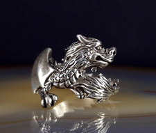 Ring Silber 925 Drache 21,5 mm