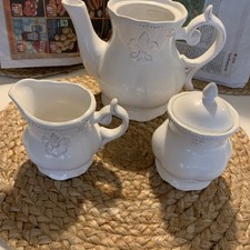 Clayre Und eef Altes Teeservice Weiß 4teilig