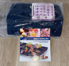NEU Tupperware Silikon Schätzchen Form & Rezeptheft Pralinen Kuchen Konfekt OVP