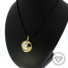 Wert 1.950,- Sonne Mond Stern Anhänger 585 / 14 Kt Gelb Weiß Gold xxyy