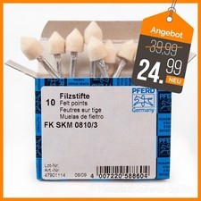 10x Polierstift Polierwerkzeug Filzkörper Filzpolierstift Polierkopf PFERD S:3mm