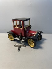 Schuco 1227 Oldtimer Ford Coupe T 1977 Blechauto Aufziehauto W. Germany Rot #6